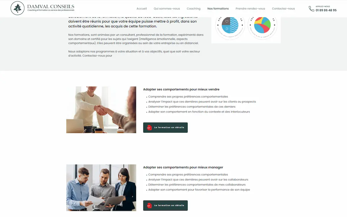 Damval Conseils — présentation coaches certifications ICF et expertise formation