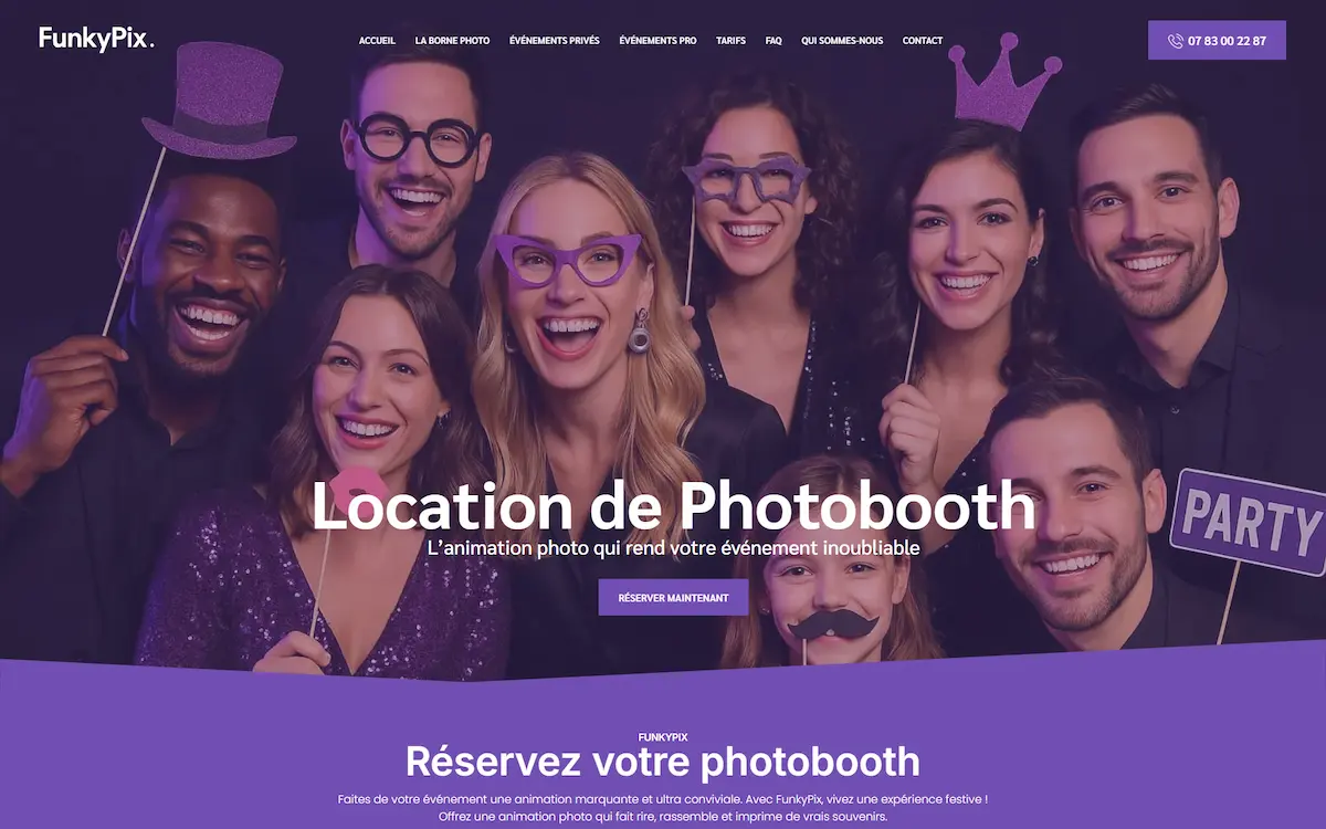 FunkyPix — site internet location photobooth Île-de-France Seine-et-Marne